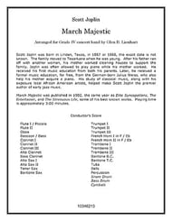 March Majestic Concert Band sheet music cover Thumbnail